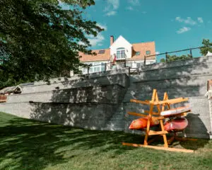 Image of a retaining wall
