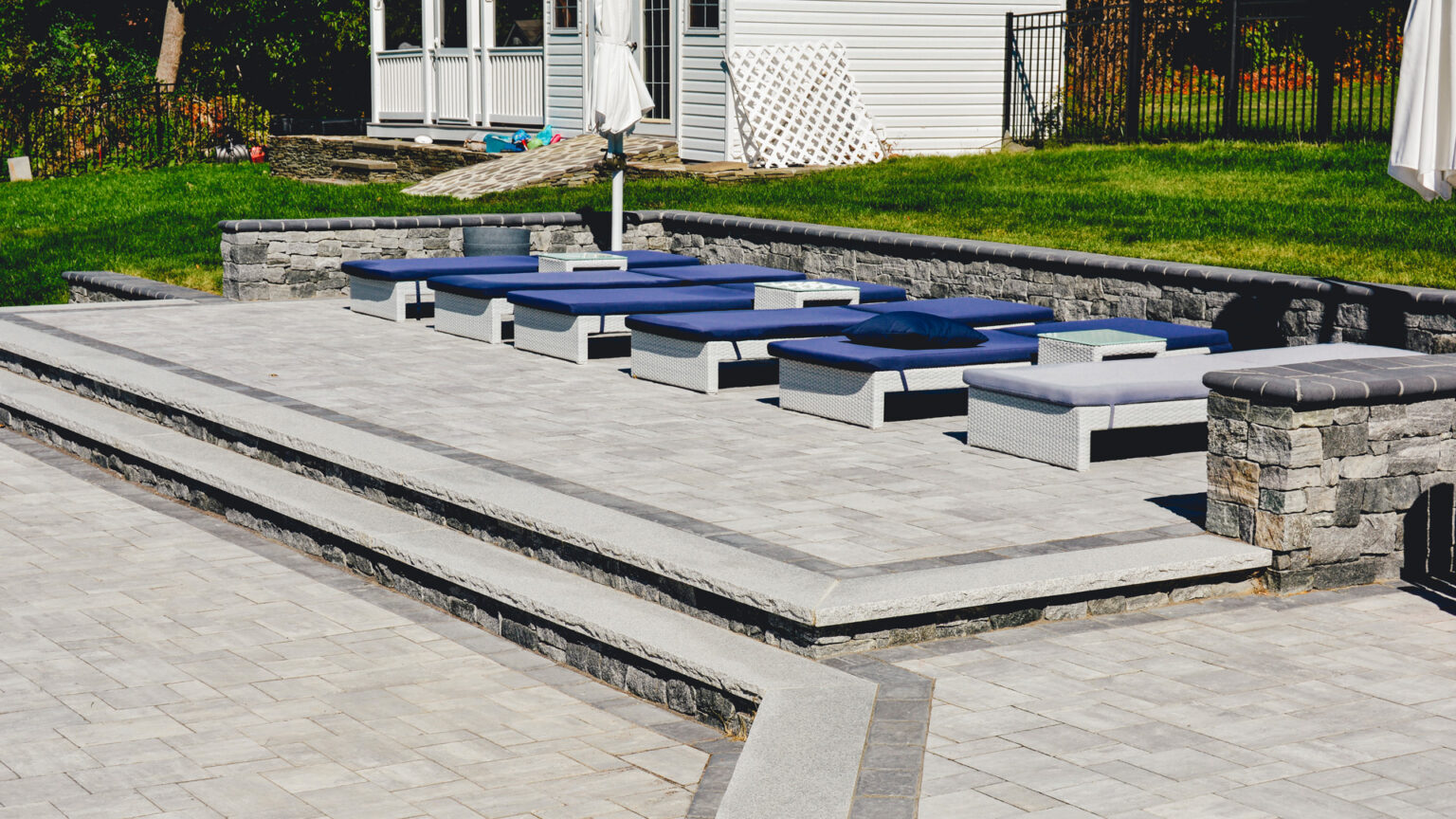Photo of a backyard patio area
